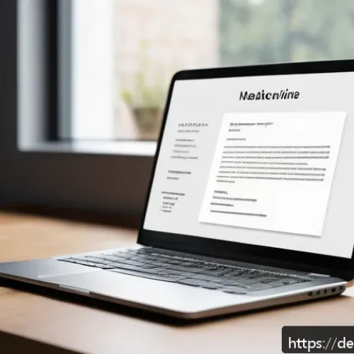 Home 32 넛지를 활용한 취업 준비 전략 - A modern, clean and professional resume layout displayed on a sleek laptop screen in a cozy home off...
